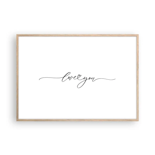 Affisch i ram av ljusek - Svart på vitt - 100x70 cm