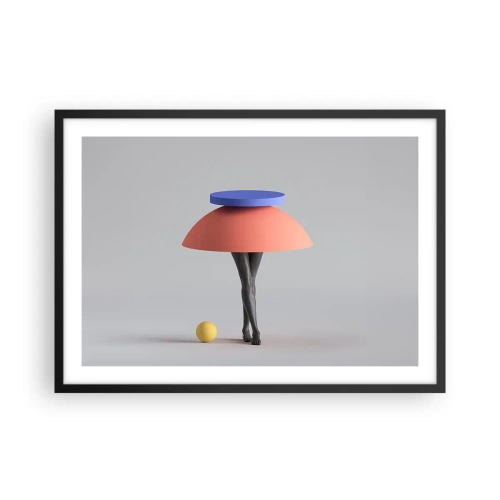 Affisch i svart ram - Surrealistisk komposition - 70x50 cm