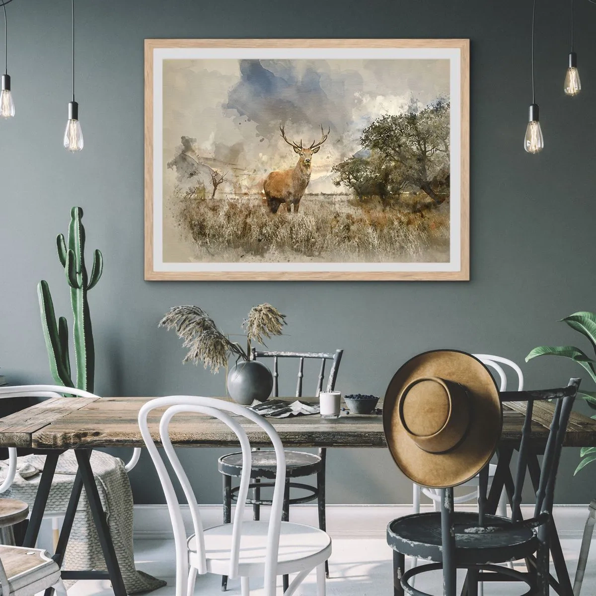 Affisch i ram av ljusek - Värdighet - styrka - dignitet - 70x50 cm