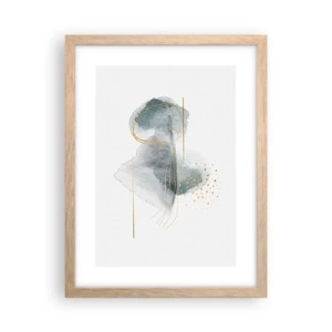 Affisch i ram av ljusek - Om gråhetens och guldets förhållanden - 30x40 cm