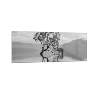 Glastavla - Bild på glas - Det finns ett land - 140x50 cm