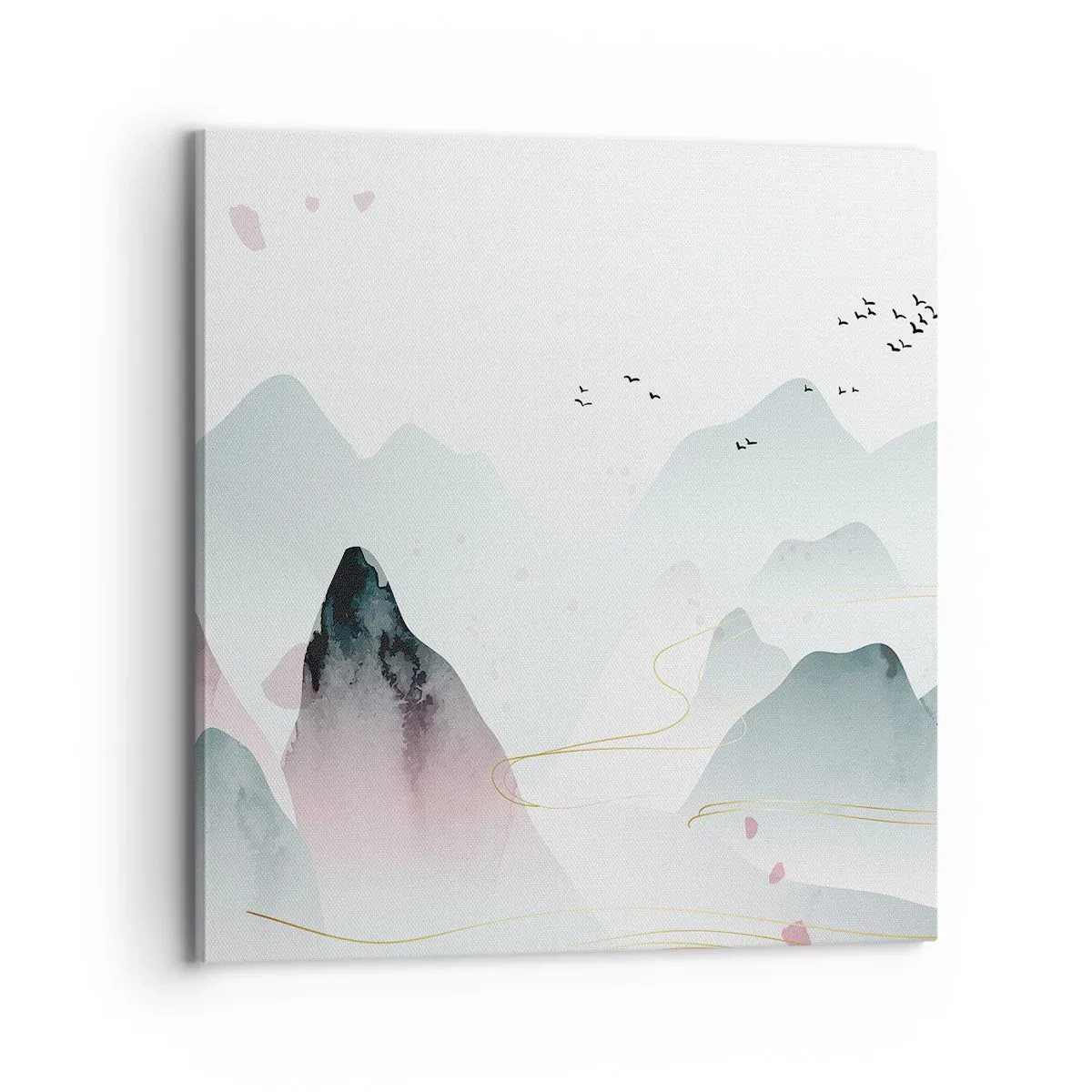 Canvastavla - Bild på duk - Över topparna - 70x70 cm