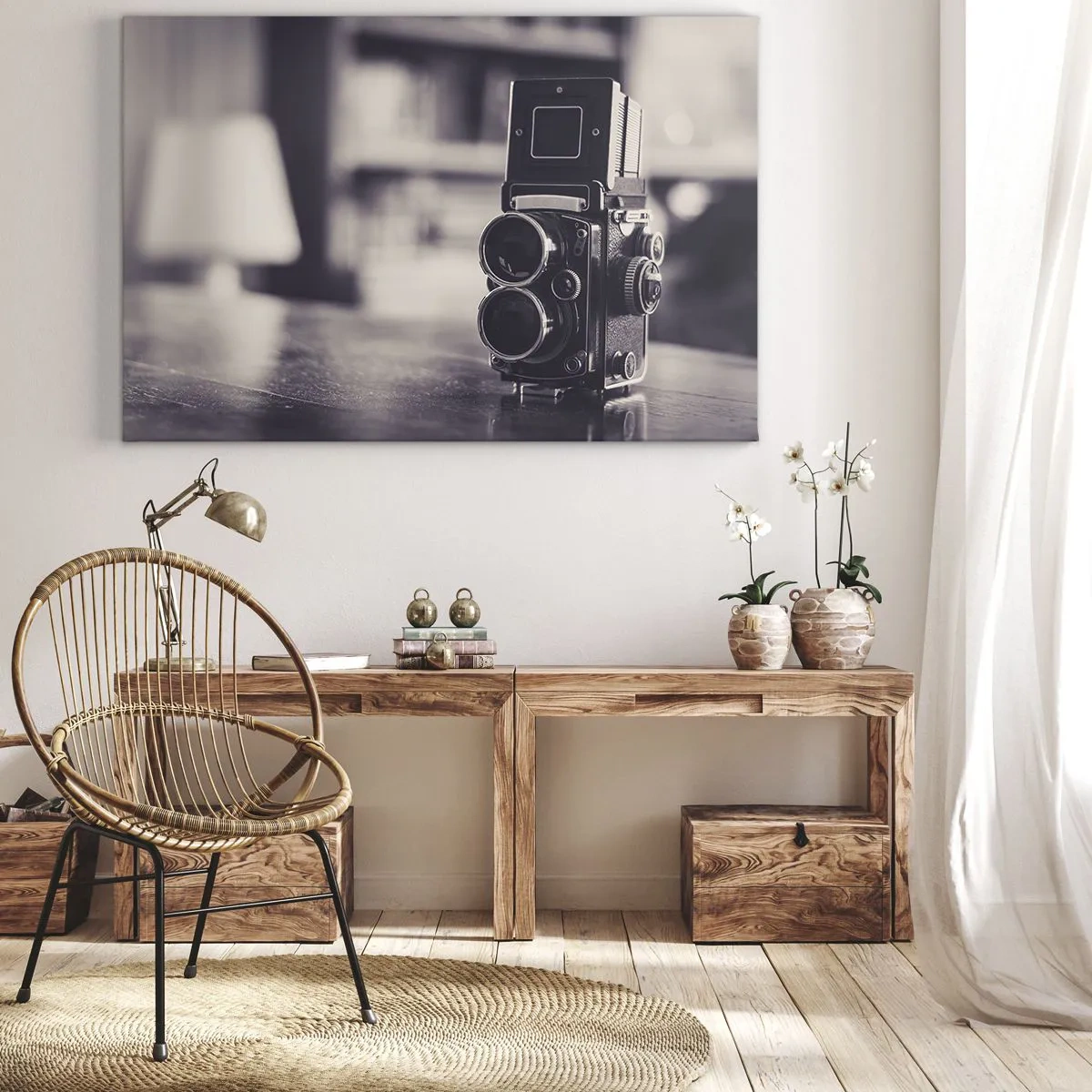 Canvastavla - Bild på duk - Ett gammalt fotografis magi - 70x50 cm