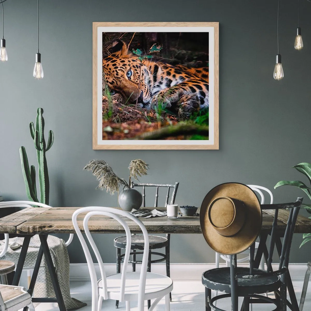 Affisch i ram av ljusek - Tro mig - 40x40 cm