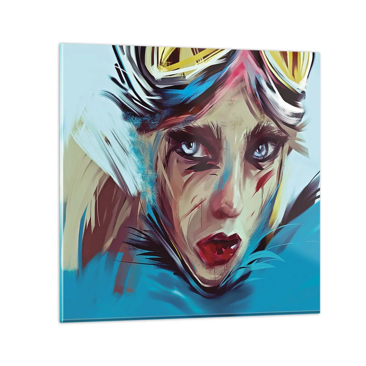 Glastavla - Bild på glas - Vägkämpe - 40x40 cm