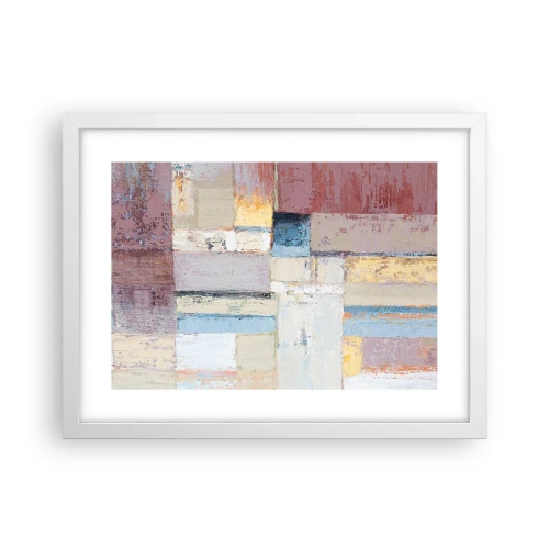 Affisch i vit ram - Geometrins lugn - 40x30 cm