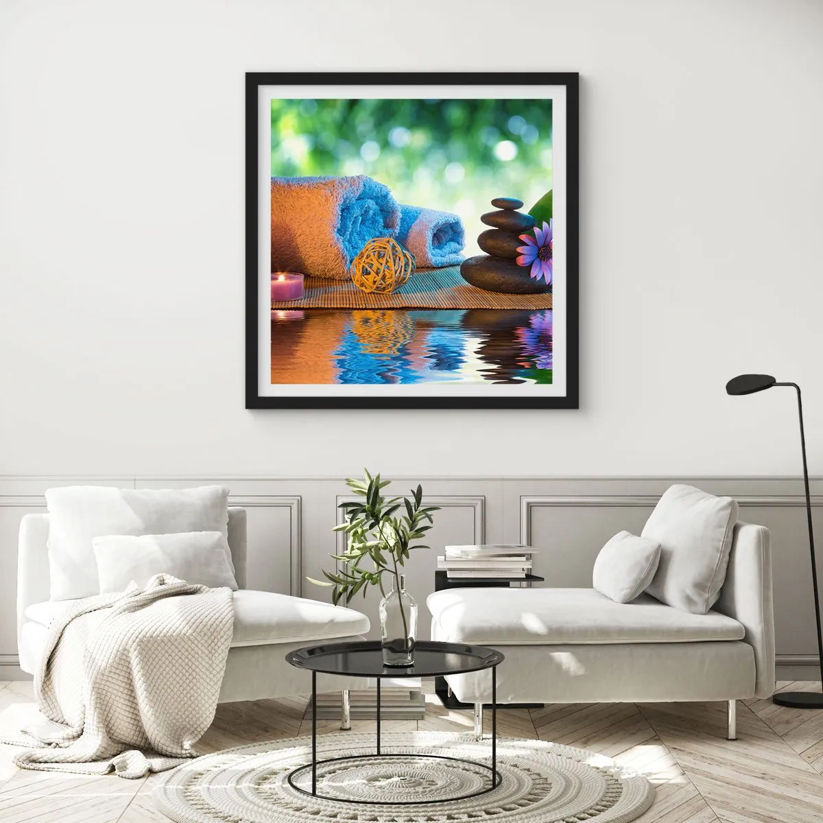 Affisch i svart ram - Tid för kroppen - 40x40 cm