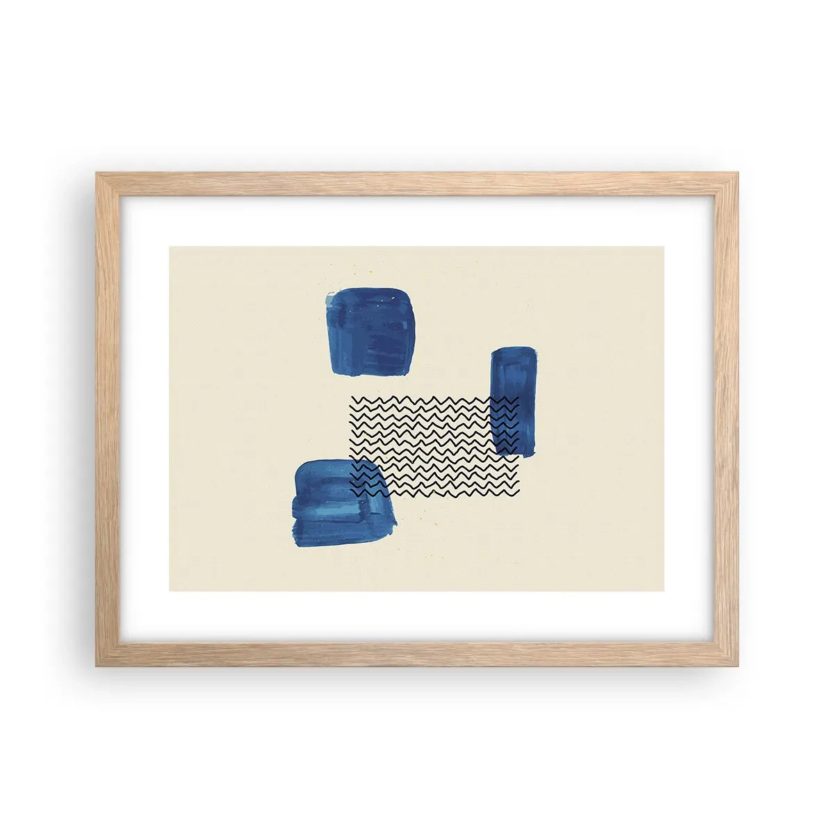 Affisch i ram av ljusek - Abstrakt kvartett - 40x30 cm