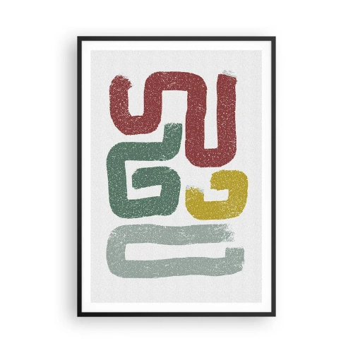 Affisch i svart ram - På ett okänt språk - 70x100 cm