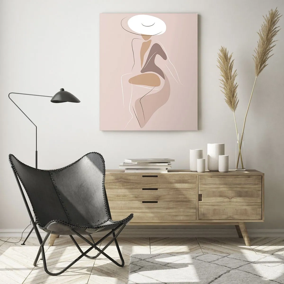 Glastavla - Bild på glas - Att vara dam - 50x70 cm