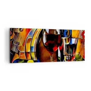Canvastavla - Bild på duk - Så blir världen färgglad - 100x40 cm