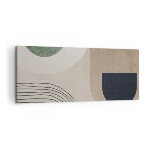 Canvastavla - Bild på duk - Ovalens mjukhet - 100x40 cm