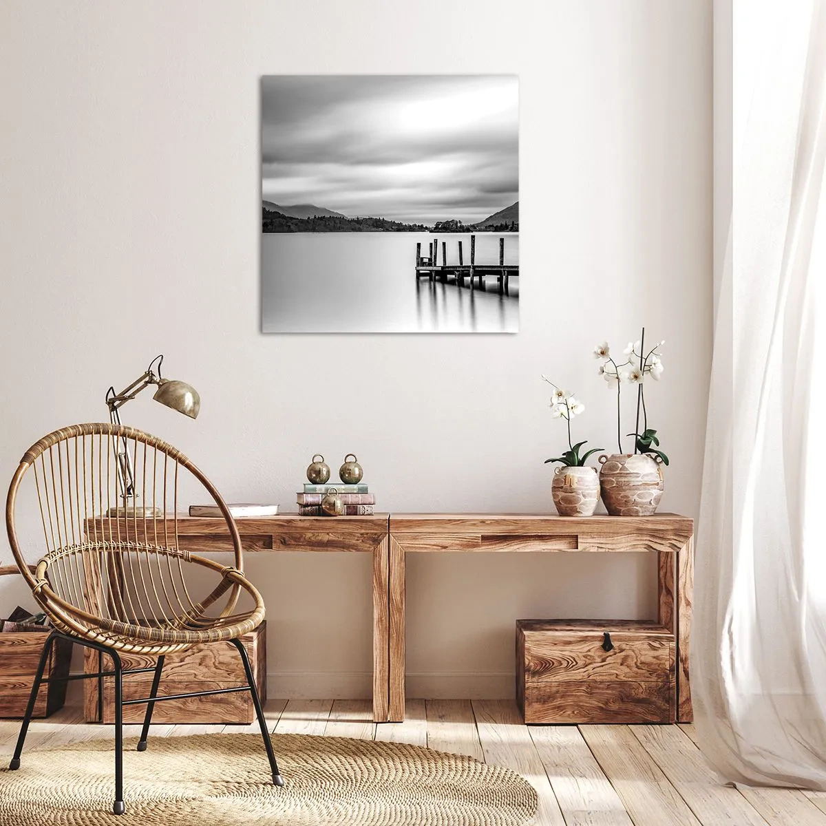 Canvastavla - Bild på duk - Mildhet och styrka - 60x60 cm