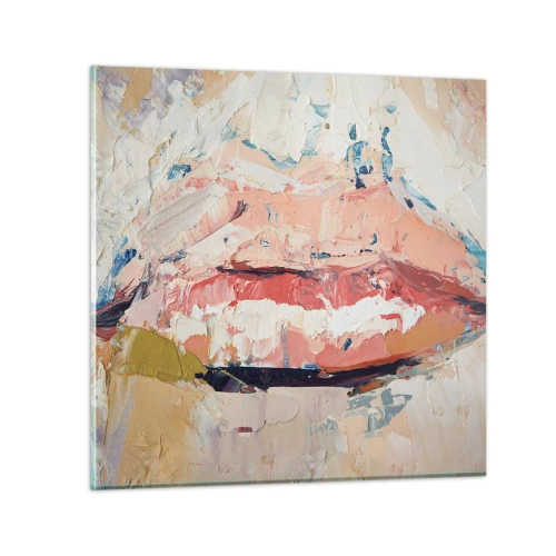 Glastavla - Bild på glas - Väcker sinnen - 70x70 cm
