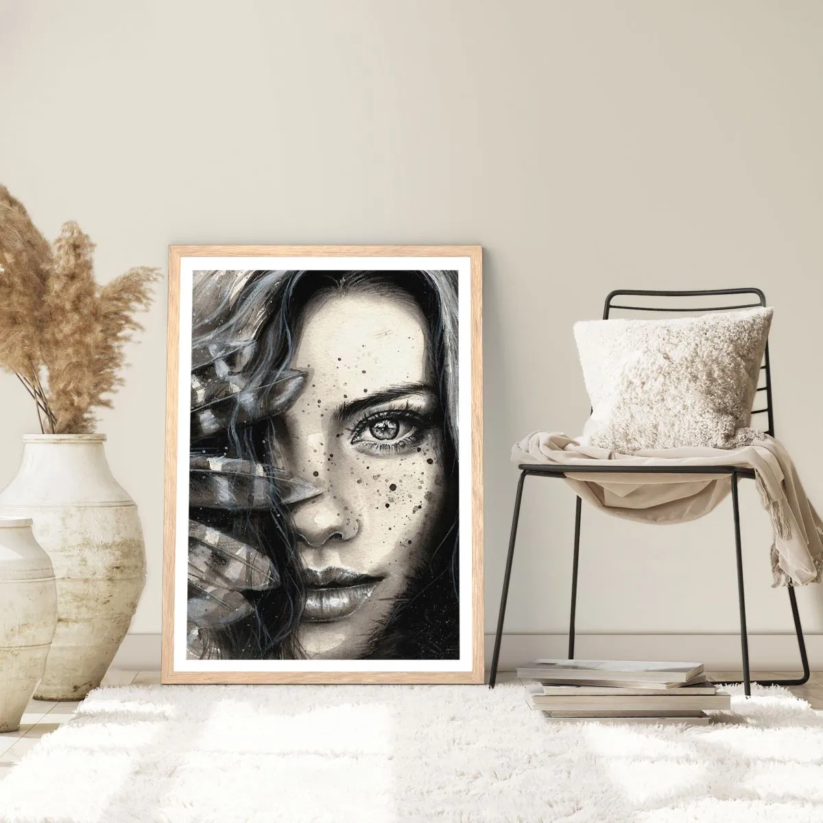 Affisch i ram av ljusek - Vild skönhet - 50x70 cm