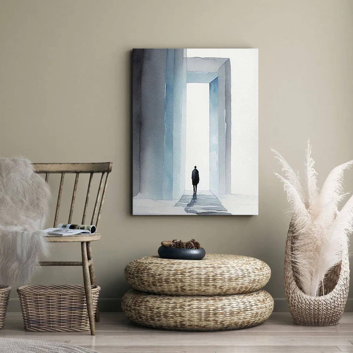 Canvastavla - Bild på duk - Lev utan gränser - 55x100 cm