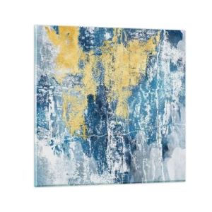 Glastavla - Bild på glas - En väderfylld abstraktion - 60x60 cm