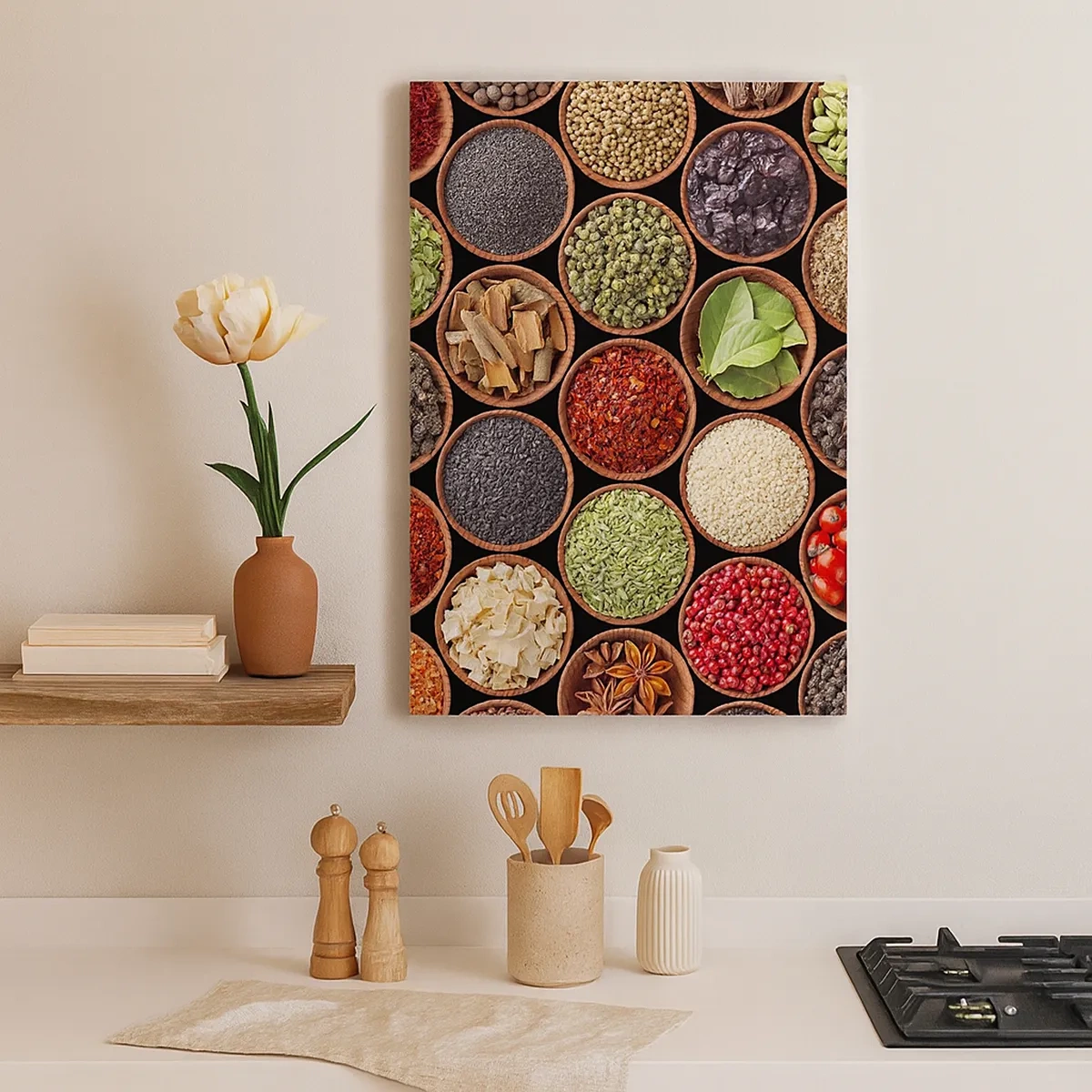 Canvastavla - Bild på duk - Världens alla smaker - 50x70 cm