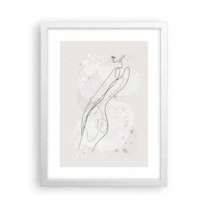 Affisch i vit ram - Blicken går vilse - 30x40 cm