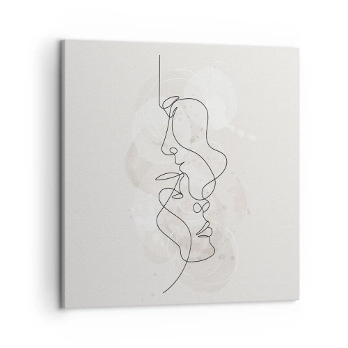 Canvastavla - Bild på duk - Tilltrasslade i famn - 50x50 cm