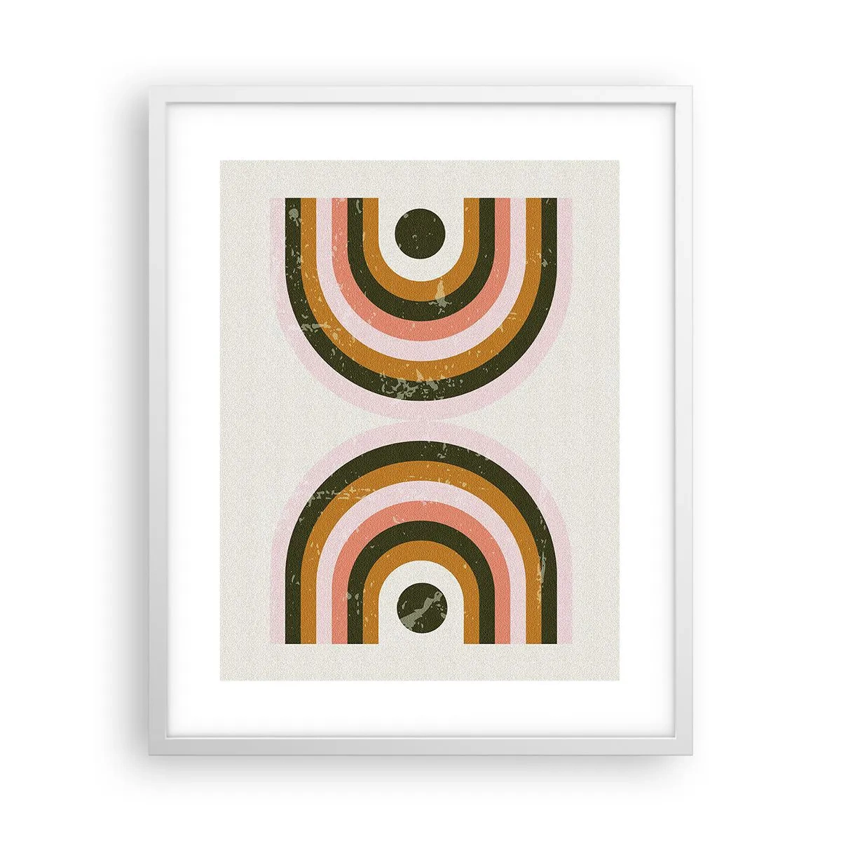 Affisch i vit ram - Tvillingabstraktion - 40x50 cm