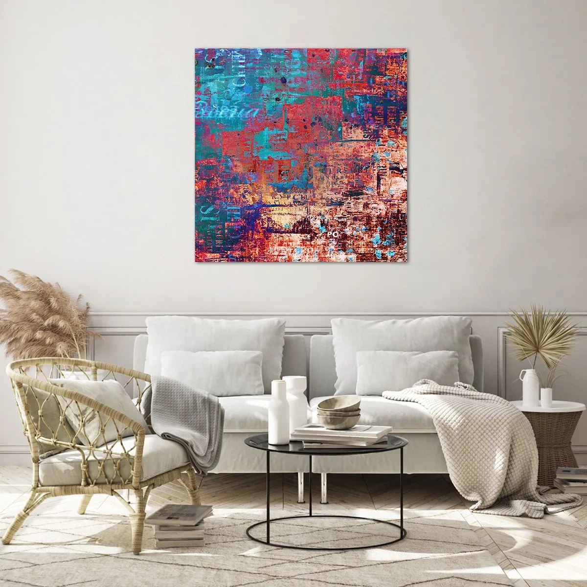 Glastavla - Bild på glas - Minne och icke-minne - 40x40 cm