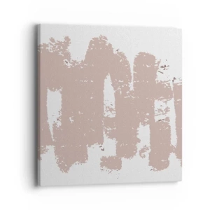 Canvastavla - Bild på duk - Abstraktion i mjuk rosa - 40x40 cm
