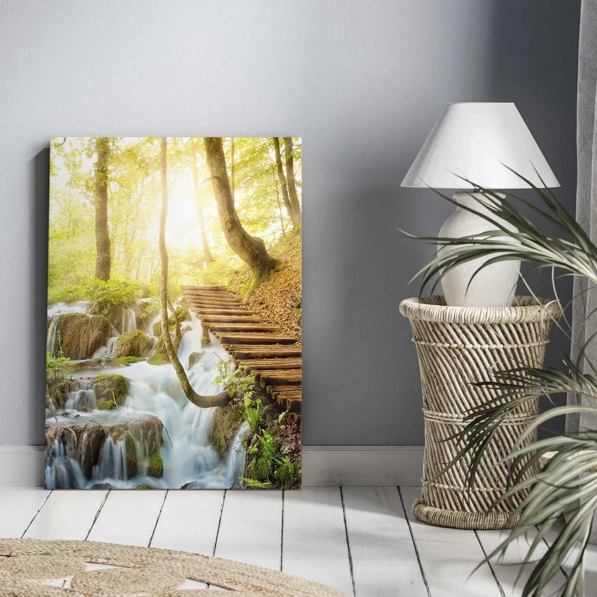 Canvastavla - Bild på duk - Efterlängtad svalka - 50x70 cm