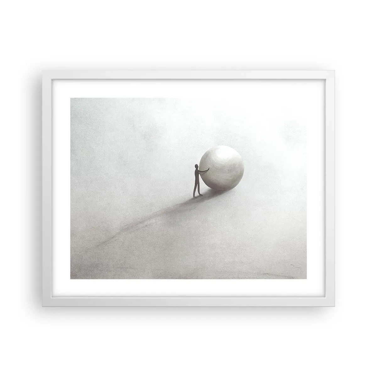 Affisch i vit ram - Livets spel - 50x40 cm