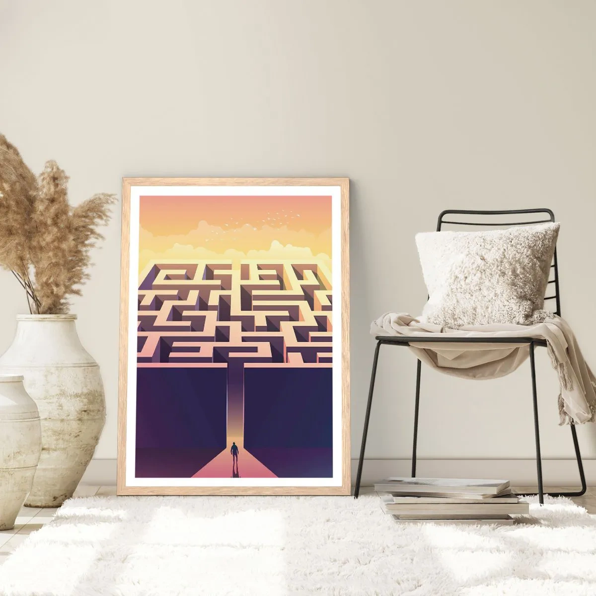 Affisch i ram av ljusek - Dags för beslut - 70x100 cm