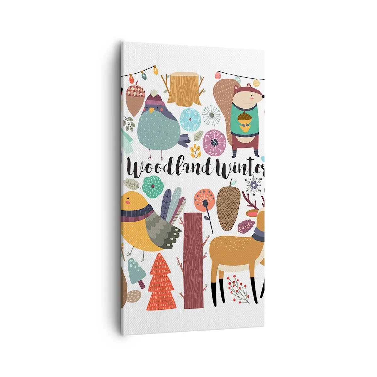 Canvastavla - Bild på duk - Sagojul i skogen - 55x100 cm