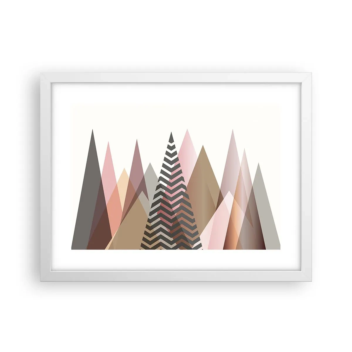 Affisch i vit ram - Utsikt över pyramider - 40x30 cm