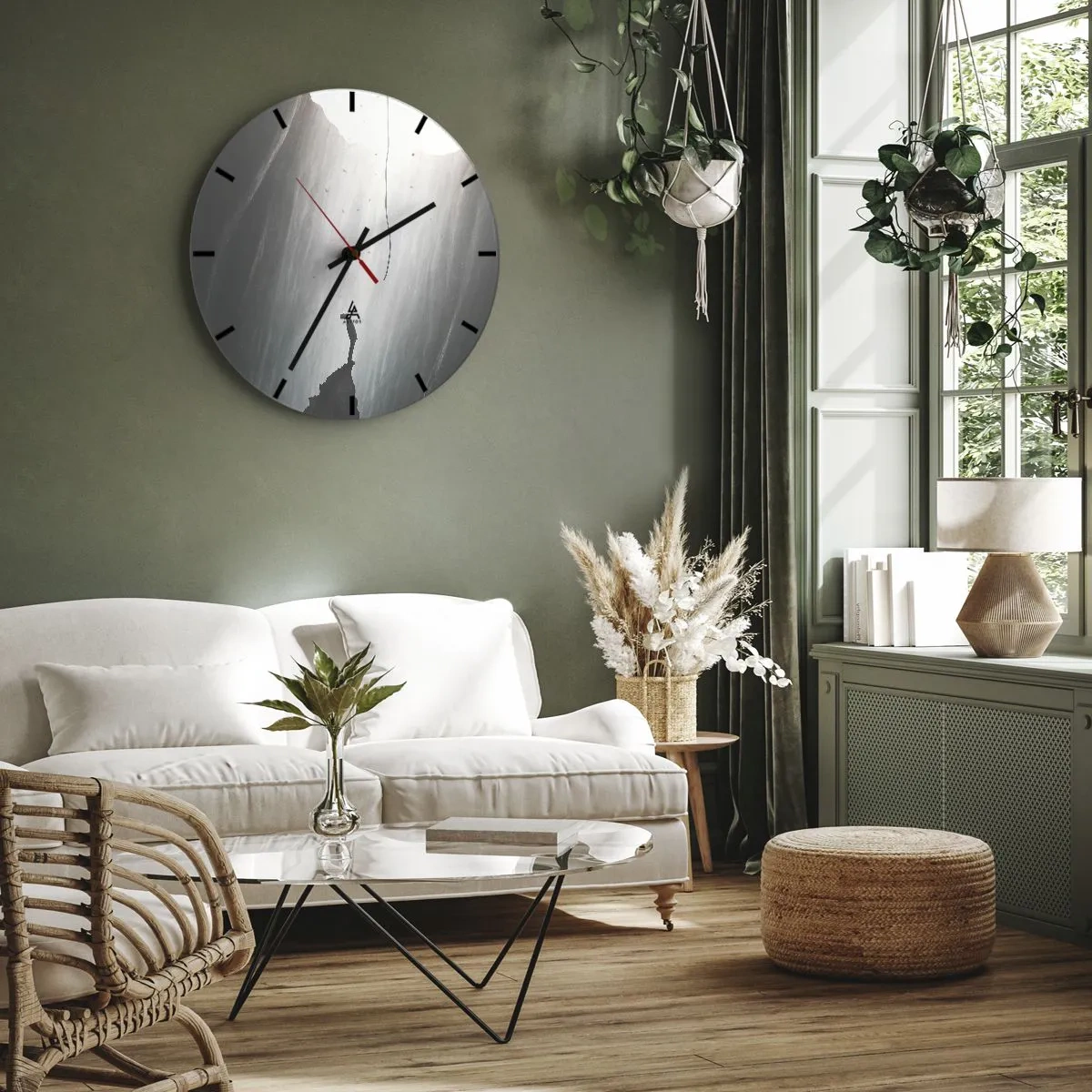 Väggklocka - Klocka på glas - Det finns alltid en väg ut - 40x40 cm