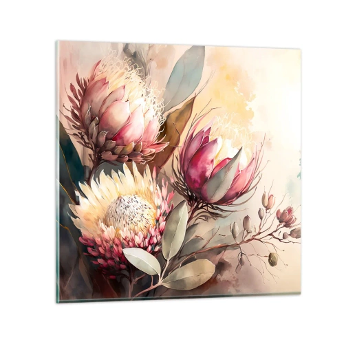 Glastavla - Bild på glas - Från profil och en face - 30x30 cm