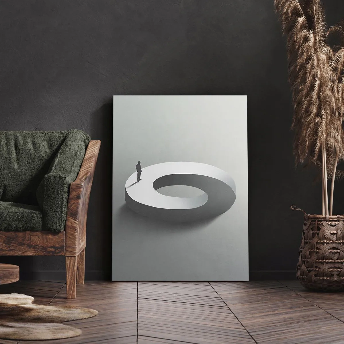 Canvastavla - Bild på duk - Och försök att vara klok - 50x70 cm