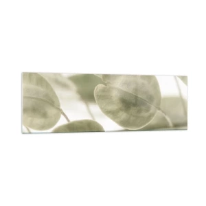 Glastavla - Bild på glas - I början fanns det löv... - 160x50 cm