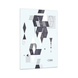 Glastavla - Bild på glas - I matematikerns själ - 70x100 cm