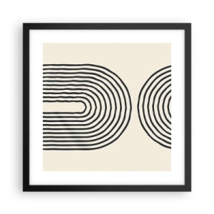 Affisch i svart ram - Om en stund... - 40x40 cm