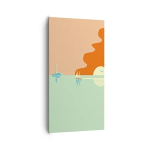 Canvastavla - Bild på duk - Perfekt havslandskap - 65x120 cm