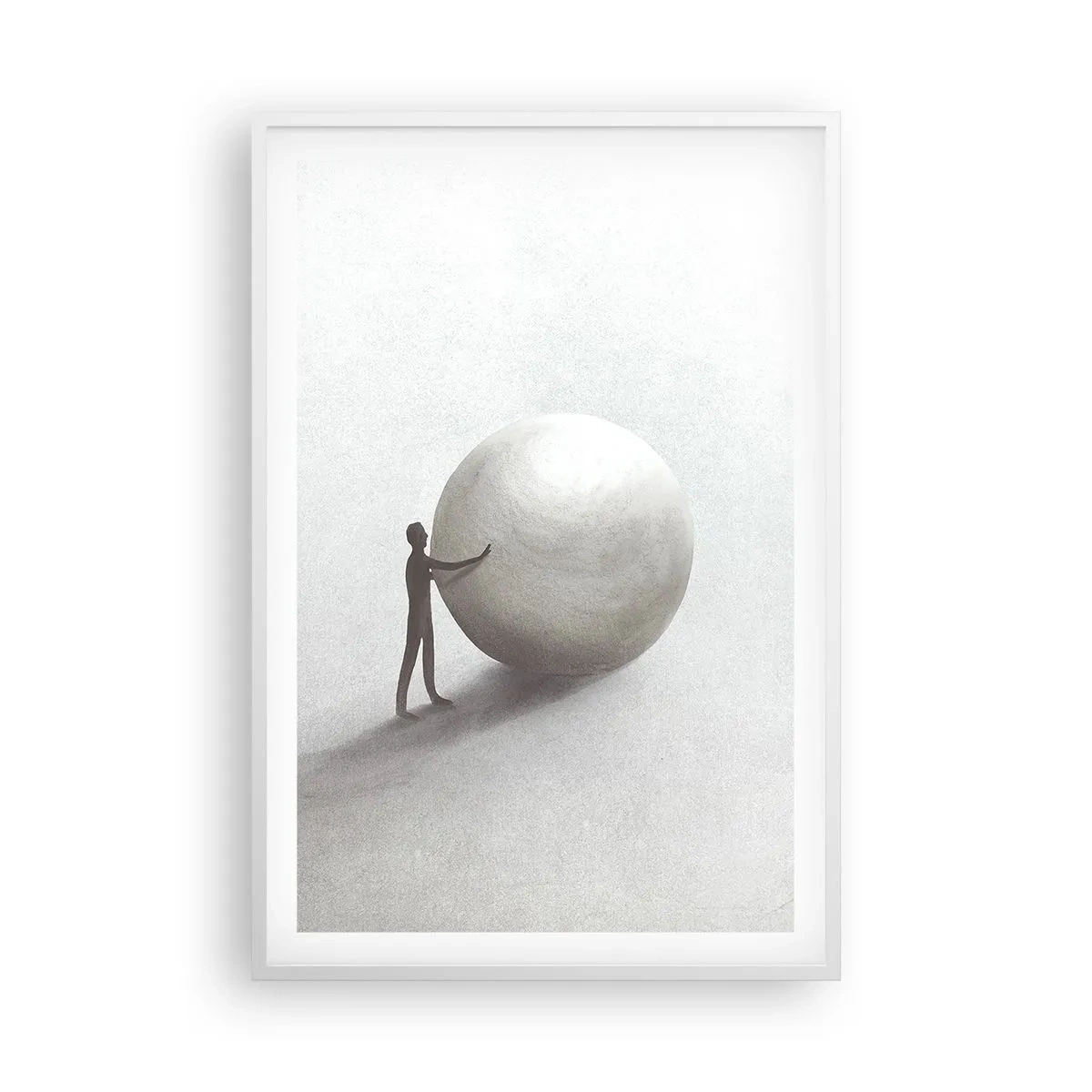 Affisch i vit ram - Livets spel - 61x91 cm