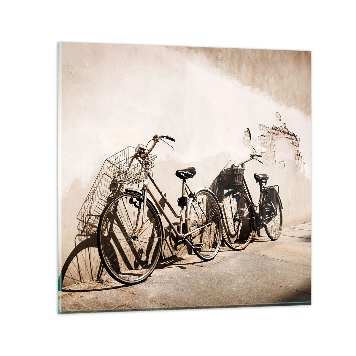 Glastavla - Bild på glas - Oförglömlig charm av det förflutna - 50x50 cm