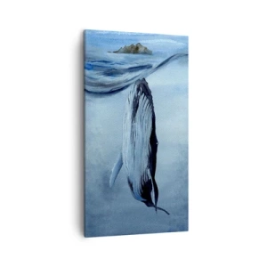 Canvastavla - Bild på duk - Två världar i norr - 45x80 cm