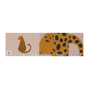 Provbit av fototapet Premium Sand - Pantermönster är inne - För barn, Panter, Djur - 100x30 cm