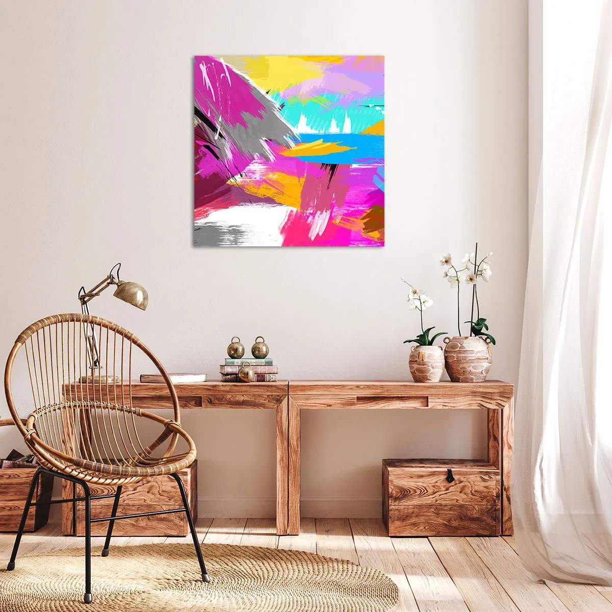 Canvastavla - Bild på duk - Stryk, stryk, stryk en gång till - 70x70 cm