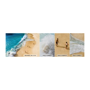 Provbit av fototapet Premium Sand - Och sedan solen, stranden... - Strand, Havets kust, Hav - 100x30 cm