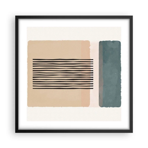 Affisch i svart ram - Allt väl - 50x50 cm