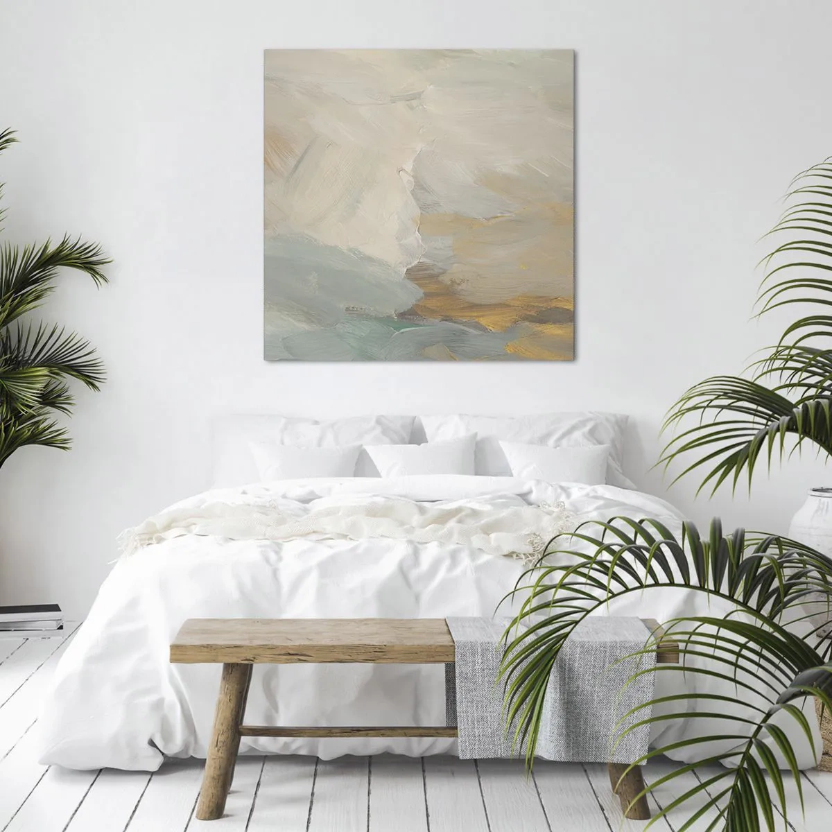 Canvastavla - Bild på duk - Abstraktion - ett land av mildhet - 30x30 cm