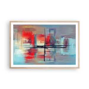 Affisch i ram av ljusek - Landskap i en okänd dimension - 91x61 cm