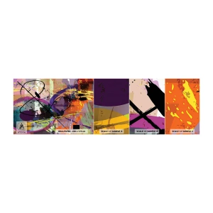 Provbit av självhäftande fototapet Deluxe Sticker - Rakt fram eller runt - Abstraktion, Bit, Modernt mönster - 100x30 cm