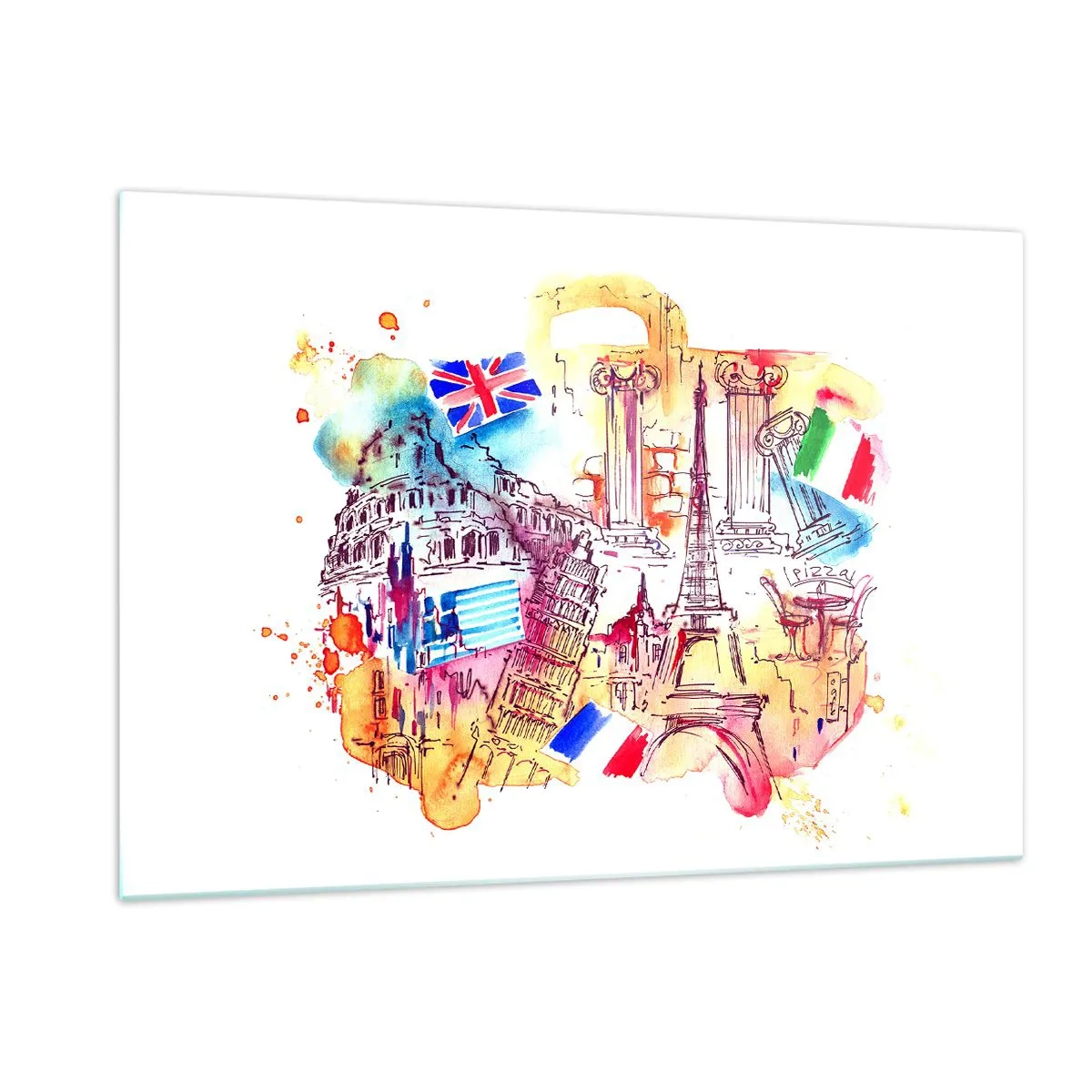 Glastavla - Bild på glas - Europeisk turné - 120x80 cm